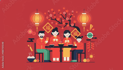 Chinese New Year Family Gathering