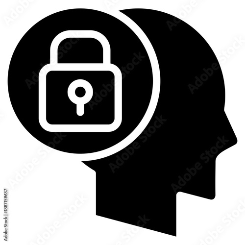 Closed Mind  Icon Element For Design