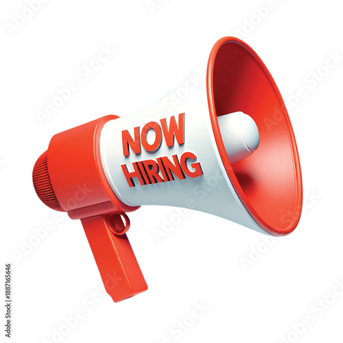 Megaphone announces "Now Hiring" to attract new talent and opportunities