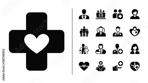 Social Healthcare Icon Set