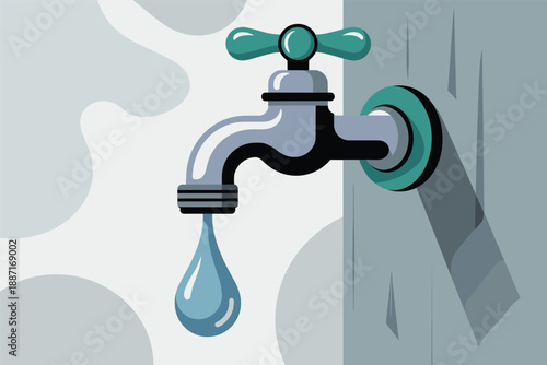 Dripping Faucet Water Conservation and Leakage, water conservation concept