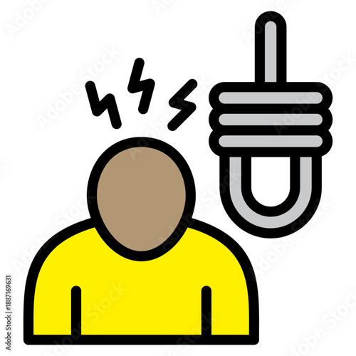 Suicidal  Icon Element For Design