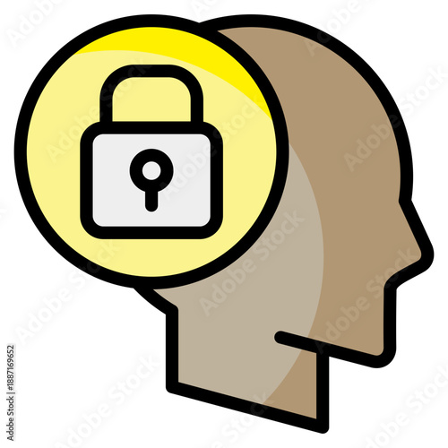 Closed Mind  Icon Element For Design