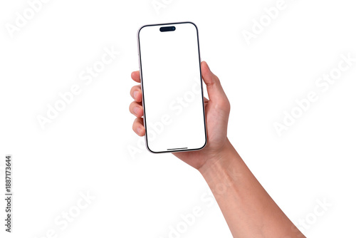 Wallpaper Mural Hand showing smartphone mockup isolated. Torontodigital.ca