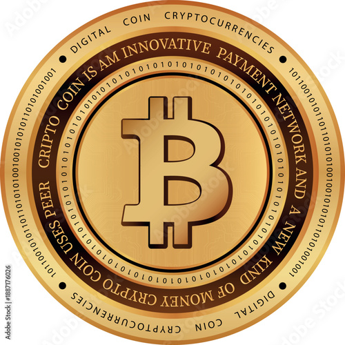 Cryptocurrencies and logos. 3D Bitcoin-BTC logo drawings.