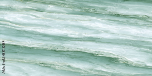 A serene tropical seascape captures clear turquoise waves of the sea rippling across the sandy beach under a bright summer sky where the ocean horizon meets the blue liquid surface