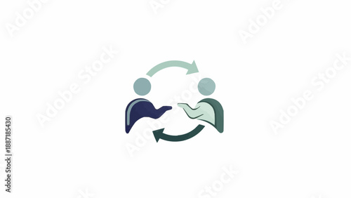 Two Hands Shaking with Arrows.