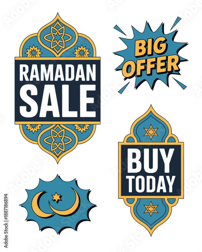Ramadan Sale with Islamic and Promotional Text big offer