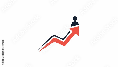 Person on a Rising Graph Arrow.
