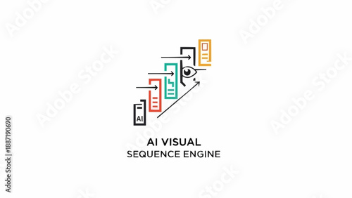 AI Visual Sequence Engine Logo Design.