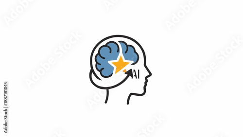 Artificial Intelligence Brain Concept Illustration.