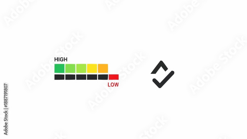 Quadro su tela Battery power level indicator icon.