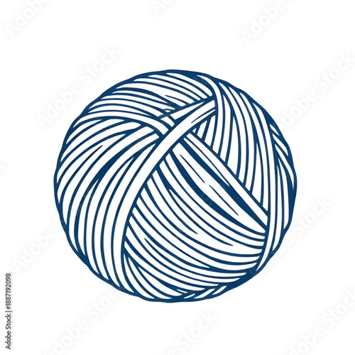 yarn, ballofyarn, wool, thread, string, knitting, crochet, craft, handmade, textile, fiber, sewing, needlework, hobby, diy, material, skein, ball, outline, lineart, line, stroke, icon, vector, illustr