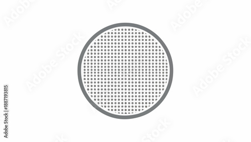 Perforated metal filter mesh with small holes.