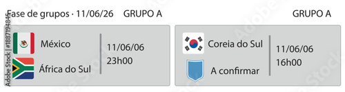 JOGOS- 11/06-JOGOS-COPA DO MUNDO - FASE GRUPOS