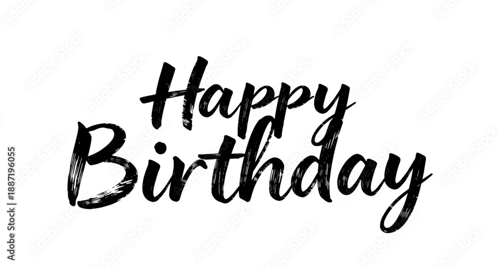 Fototapeta premium happybirthday, birthday, text, lettering, typography, silhouette, celebration, party, greeting, message, wish, festive, holiday, event, anniversary, celebrationtext, decorative, script, handwritten, c