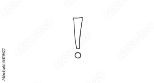 exclamationmark, exclamation, mark, punctuation, symbol, sign, alert, warning, caution, attention, important, notice, danger, emphasis, message, notification, error, system, ui, ux, outline, lineart, 