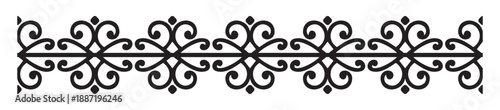 Ornate scroll decorative border pattern for design concept