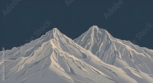 mountains, mountain, peaks, hills, landscape, nature, scenery, outdoor, travel, adventure, hiking, trekking, alpine, summit, ridge, valley, wilderness, panorama, outline, lineart, line, stroke, icon, 