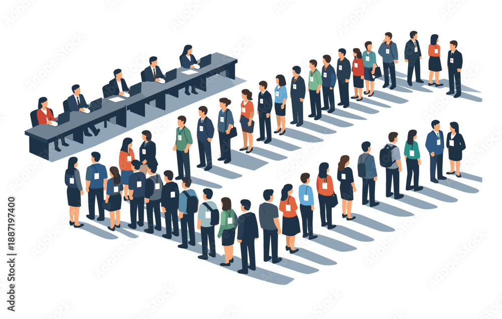 Naklejka premium Diverse professionals gathering for business conference with panel discussion