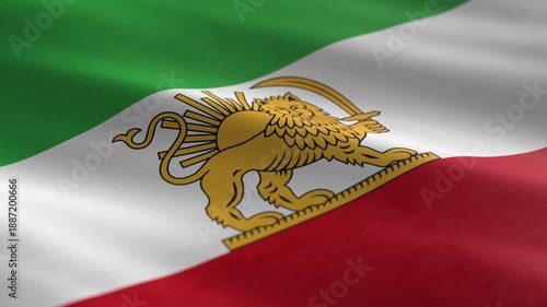 Iran flag - Lion and Sun flag