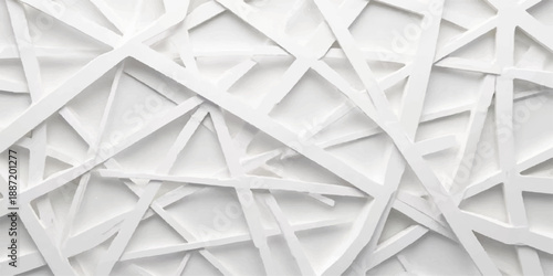 Abstract geometric 3d background with white paper texture featuring seamless grey square shapes and origami pattern illustration for a modern vector wall backdrop