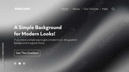 Simple grayscale gradient background with a grainy noise texture, ideal for a modern, dark-themed website or a clean, contemporary design aesthetic