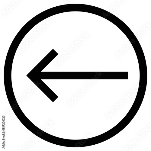 Left Directional Arrow Vector Illustration