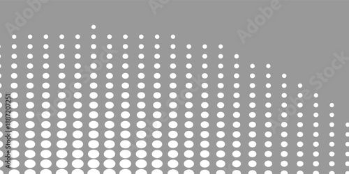 Clean White Halftone Dot Pattern on Gray Background