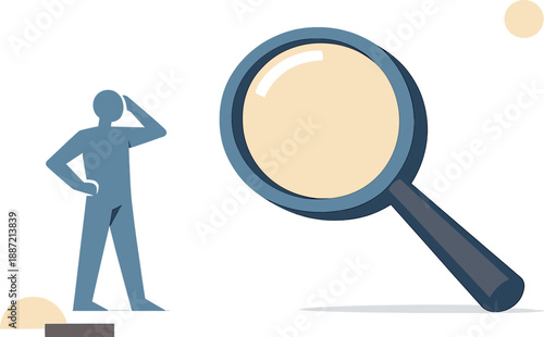 Creative problem solving process shifts perspective as the abstract figure reorients focus toward a newly dominant component,