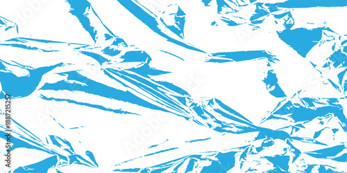 Seamless vector illustration of a blue abstract grunge background featuring a pattern of stars with flying bird silhouettes and nature elements