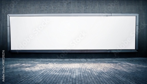 thee empty advertising billboards on the wall of building