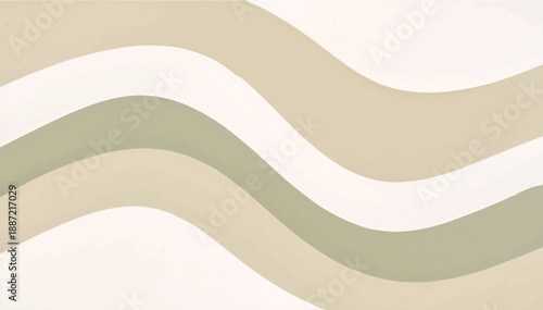 Minimalist abstract wavy background with organic shapes. Earth tone vector illustration of soft textile folds. Modern flat design graphic element