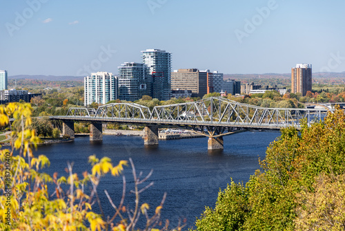 Alexandra Bridge over the Ottawa River between Ottawa and Gatineau in Canada