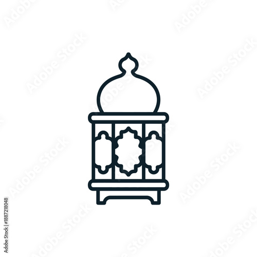 Ornate Metal Lantern with Geometric intricate pattern