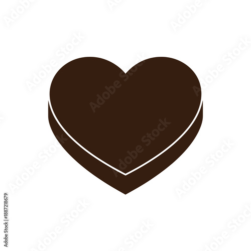 A simple of a brown heart shape outline