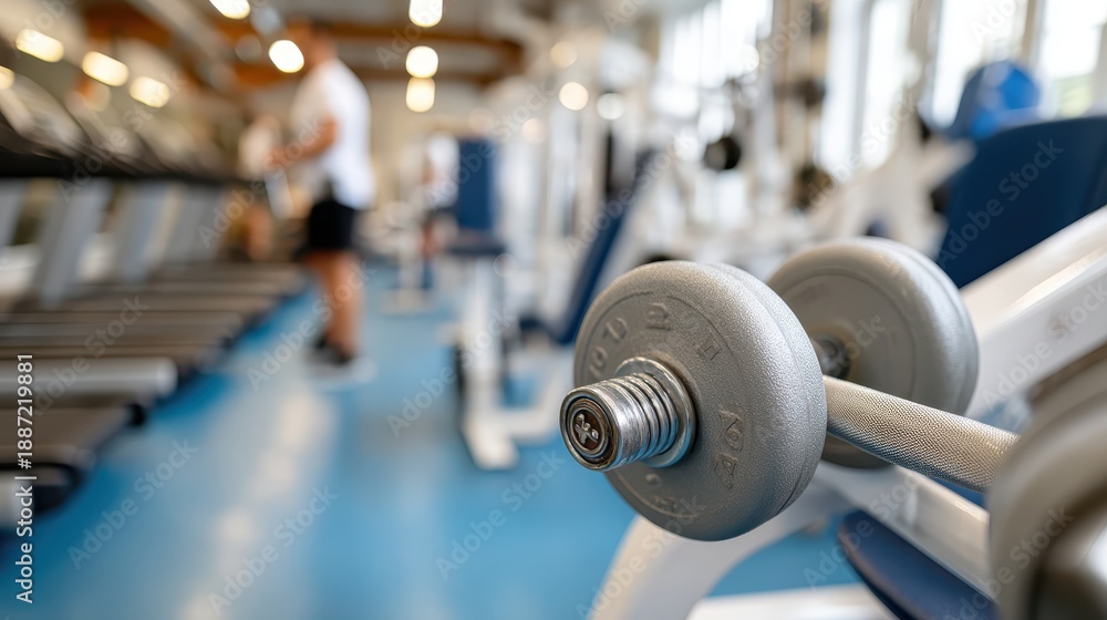 Fototapeta premium Fitness gym space filled with blur and energy perfect for workouts