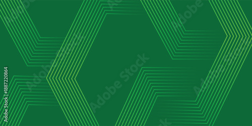 Green Cyber Hexagon Frames, Vector Illustration.