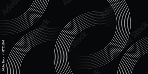 White Monochromatic Tech Ripples Vector Illustration.