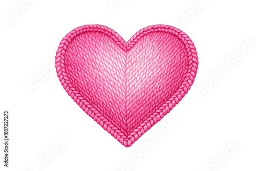 Wallpaper Mural Pink knitted heart symbol representing love, romance, and valentine's day on a transparent background Torontodigital.ca