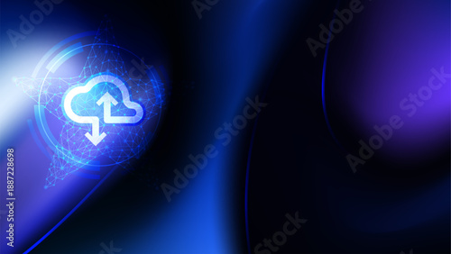 Cloud and AI Technology vector illustration