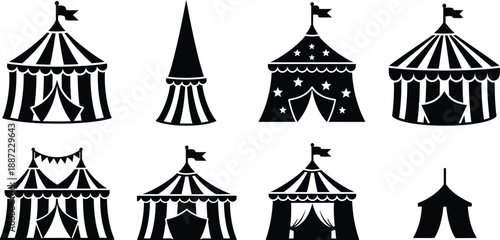 Festival, circus or carnival tents. 