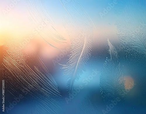 A frosted glass effect with soft gradients and light refractions background