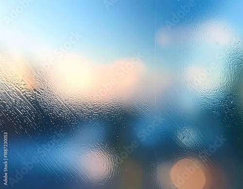 A frosted glass effect with soft gradients and light refractions background
