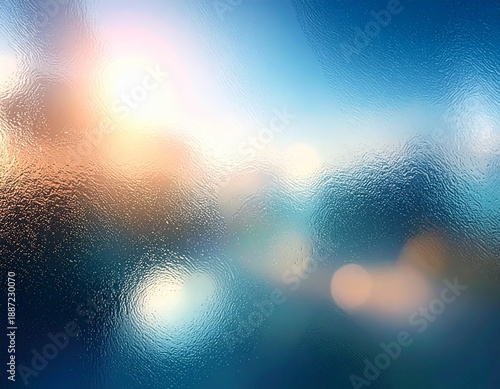 A frosted glass effect with soft gradients and light refractions background