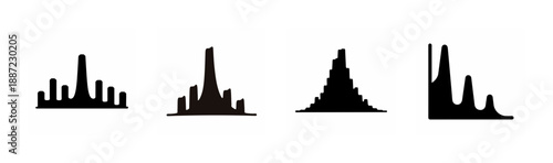 Silhouettes of skyscrapers Vector, illustration
