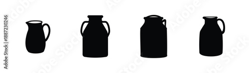 Four different pitchers Vector, illustration