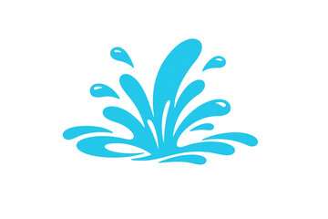 Water splash icon creating a burst effect. Liquid ripple for fresh clean hydrating concepts, with transparent background