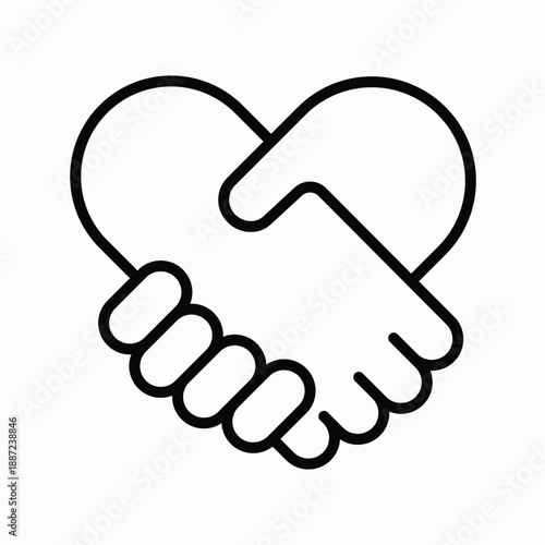 Heart Handshake Icon