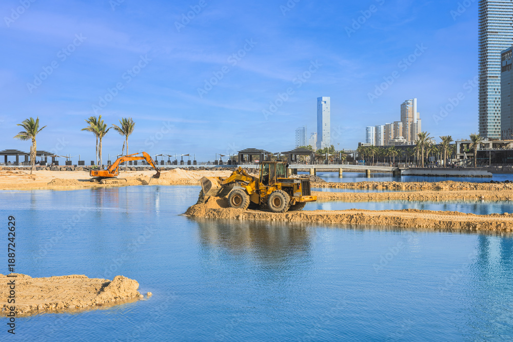 Obraz premium Waterfront Development and Land Reclamation Project